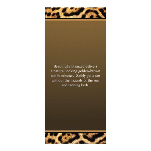 CUSTOM Mobiele Spray Tanning prijslijst Reclamekaart (Achterkant)