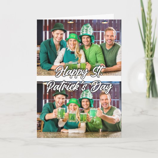 Custom Modern 2-foto's Sjabloon St. Paddys Dag (Voorkant)