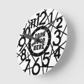 Custom Modern Abstract Geometric Wall Clock Ronde Klok (Hoek)