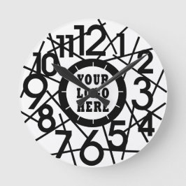 Custom Modern Abstract Geometric Wall Clock Ronde Klok
