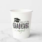 Custom Modern Afstuderen jaarklasse van Papieren Bekers (Achterkant)