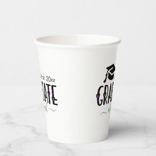 Custom Modern Afstuderen jaarklasse van Papieren Bekers (Links)