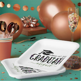 Custom Modern Afstuderen jaarklasse van Papieren Bordje