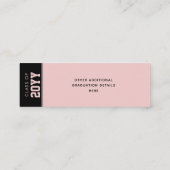 Custom Modern Afstuderen naam Kaart Inserts Contactkaartje (Achterkant)