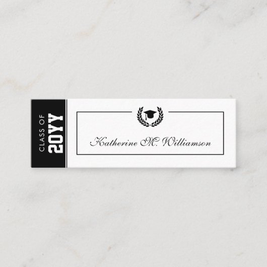 Custom Modern Afstuderen naam Kaart Inserts Contactkaartje (Voorkant)