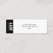 Custom Modern Afstuderen naam Kaart Inserts Contactkaartje (Achterkant)