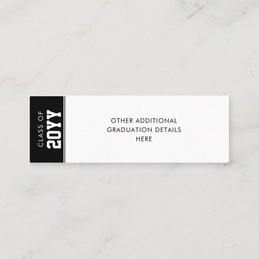 Custom Modern Afstuderen naam Kaart Inserts Contactkaartje (Achterkant)