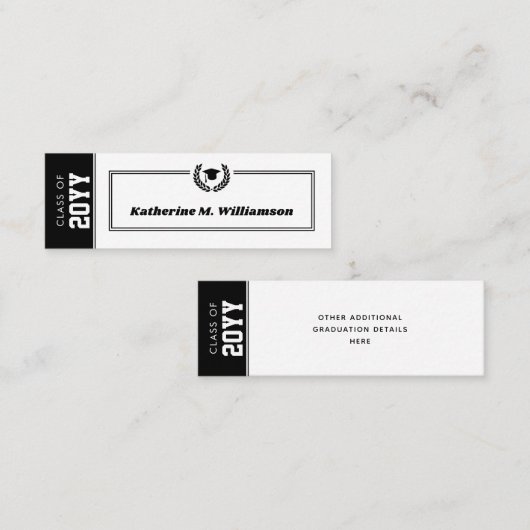 Custom Modern Afstuderen naam Kaart Inserts Contactkaartje (Voorkant / Achterkant)