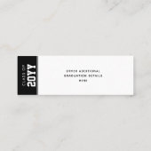 Custom Modern Afstuderen naam Kaart Inserts Contactkaartje (Achterkant)