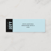 Custom Modern Afstuderen naam Kaart Inserts Contactkaartje (Achterkant)