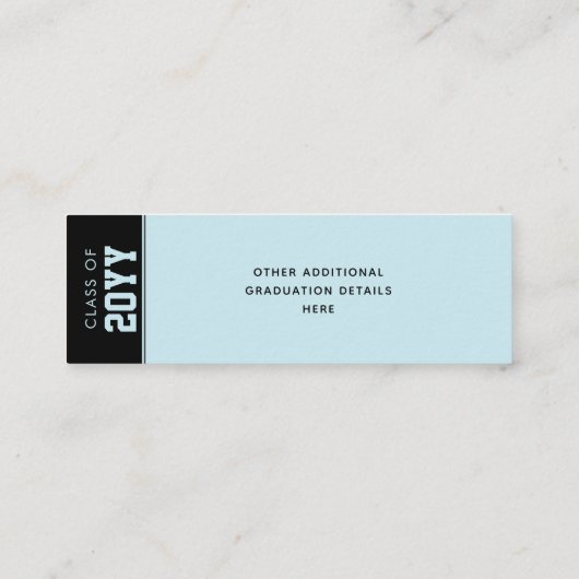 Custom Modern Afstuderen naam Kaart Inserts Contactkaartje (Achterkant)