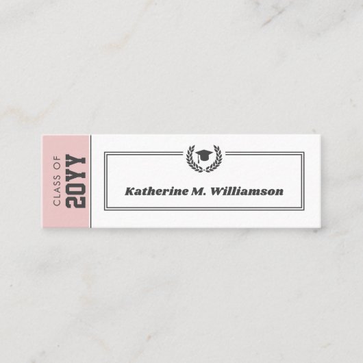 Custom Modern Afstuderen naam Kaart Inserts Contactkaartje (Voorkant)