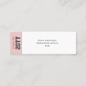 Custom Modern Afstuderen naam Kaart Inserts Contactkaartje (Achterkant)