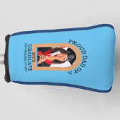 Custom Modern Arch Foto trotse dad afstuderen Golfheadcover (Voorkant)