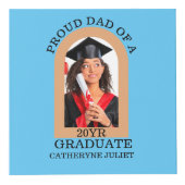 Custom Modern Arch Foto trotse dad afstuderen Kubus (Voorkant)