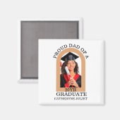 Custom Modern Arch Foto trotse dad afstuderen Magneet (Voorkant / Achterkant)