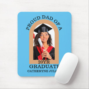 Custom Modern Arch Foto trotse dad afstuderen Muismat