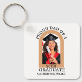 Custom Modern Arch Foto trotse dad afstuderen Sleutelhanger (Voorkant)