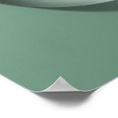 Custom Modern Art Bloem Waterdrop Groen Poster (Hoek)