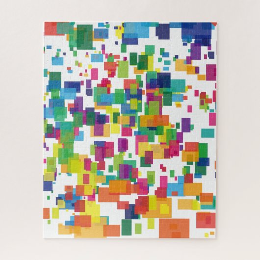 Custom Modern Artistiek Kleurrijk Abstract Legpuzzel (Verticaal)