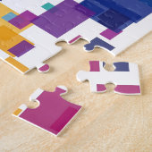 Custom Modern Artistiek Kleurrijk Abstract Legpuzzel (Zijkant)