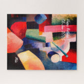 Custom Modern Artistiek Kleurrijk Abstract Legpuzzel (Horizontaal)