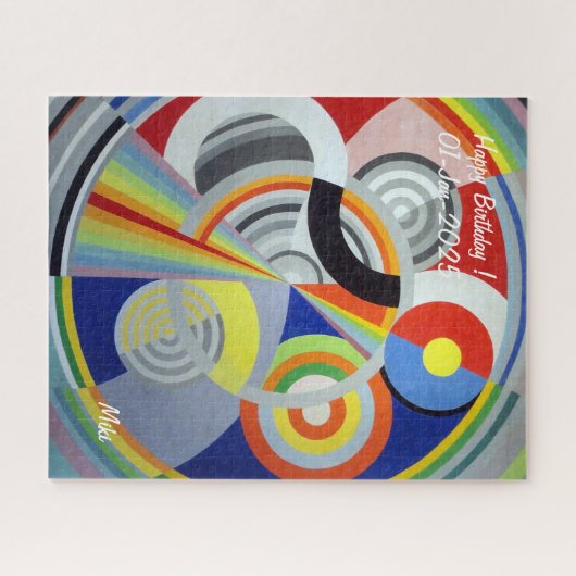 Custom Modern Artistiek Kleurrijke Abstracte Cirke Legpuzzel (Horizontaal)