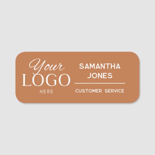 Custom Modern Bedrijf Medewerker Boho Naamplaatje (Voorkant)