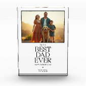 Custom Modern Beste Papa Ooit Vaderdag Fotoblokken (Voorkant)