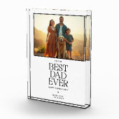 Custom Modern Beste Papa Ooit Vaderdag Fotoblokken (Rechts)