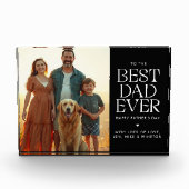 Custom Modern Beste Papa Ooit Vaderdag Fotoblokken (Voorkant)