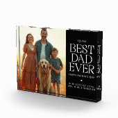 Custom Modern Beste Papa Ooit Vaderdag Fotoblokken (Rechts)