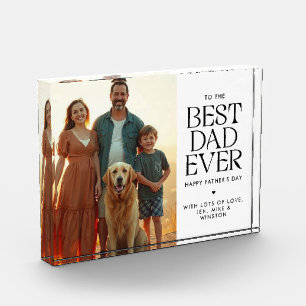 Custom Modern Beste Papa Ooit Vaderdag Fotoblokken