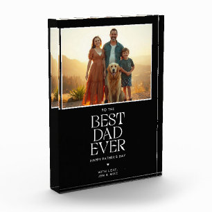 Custom Modern Beste Papa Ooit Vaderdag Fotoblokken