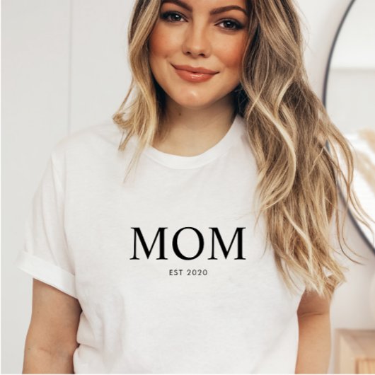Custom Modern Black Established Mom Tri-Blend Shirt