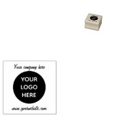 Custom Modern Black Logo Business Company Rubberstempel (Gestempeld)