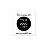 Custom Modern Black Logo Business Company Rubberstempel (Afrduk)