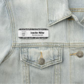 Custom Modern Black & White Business Logo Naam Tag (In situ)