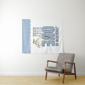 Custom Modern Blue Een Gekke Gans Eerste Verjaarda Wandkleed (In Situ (horizontaal))