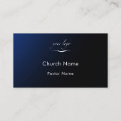 Custom Modern Blue Gradient Church Pastor Minister Visitekaartje (Voorkant)