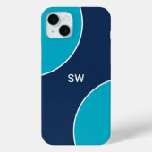 Custom Modern Blue Minimalist Case-Mate iPhone Case (Achterkant)