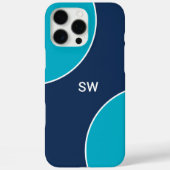 Custom Modern Blue Minimalist Case-Mate iPhone Case (Achterkant)