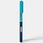 Custom Modern Blue Minimalist Case-Mate iPhone Case (Achterkant / Rechts)