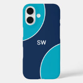 Custom Modern Blue Minimalist Case-Mate iPhone Case (Achterkant)