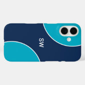 Custom Modern Blue Minimalist Case-Mate iPhone Case (Achterkant (horizontaal))