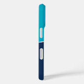 Custom Modern Blue Minimalist Case-Mate iPhone Case (Achterkant / Rechts)