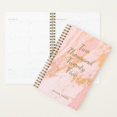 Custom Modern Blush Gold Marble Girly Naam 2025 Planner (Display)