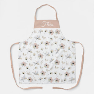 Custom Modern Boho Floral AOP Schort