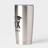 Custom Modern Bold Klasse van 2025 Afstuderen Geïsoleerde Drinkbeker (Achterkant)