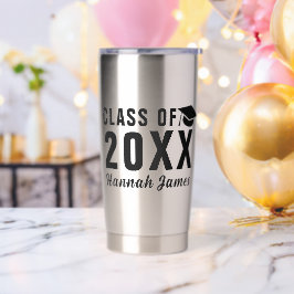 Custom Modern Bold Klasse van 2025 Afstuderen Geïsoleerde Drinkbeker
